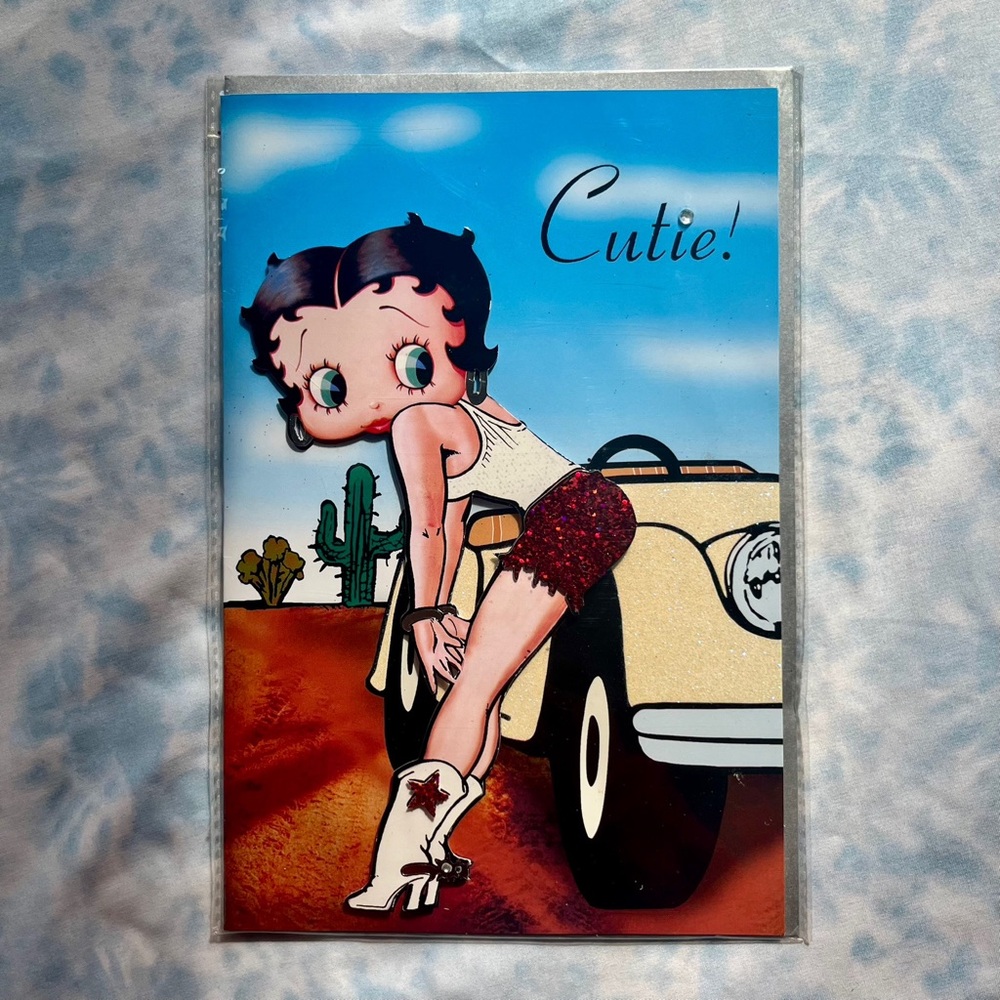 Vintage 2006 Betty Boop "Cutie!" 3D card with envelope - BRAND NEW IN PACKAGING
